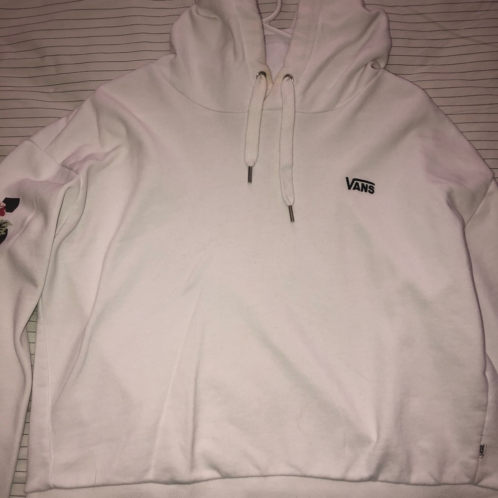 vans sweatshirt checkered with roses